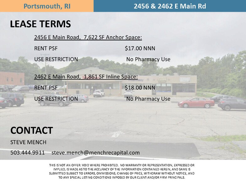 2456-2462 E Main Rd, Portsmouth, RI à louer - Photo du bâtiment - Image 2 de 8