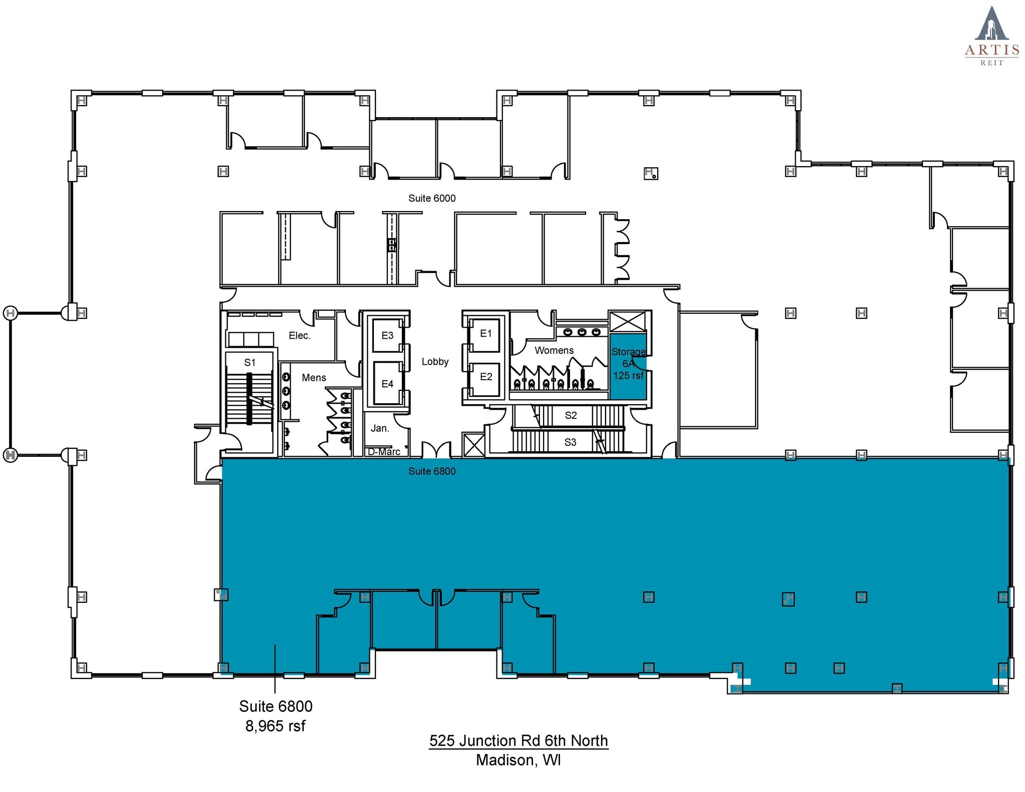 525 Junction Rd, Madison, WI à louer Plan d’étage- Image 1 de 1