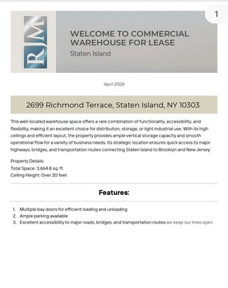 Plus de détails pour 2699-2705 Richmond Ter, Staten Island, NY - Industriel à louer