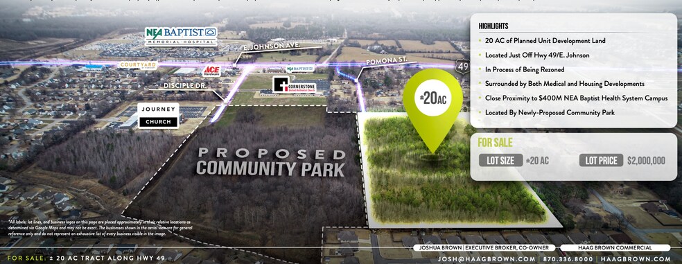 Pomona Drive, Jonesboro, AR for sale - Aerial - Image 2 of 5