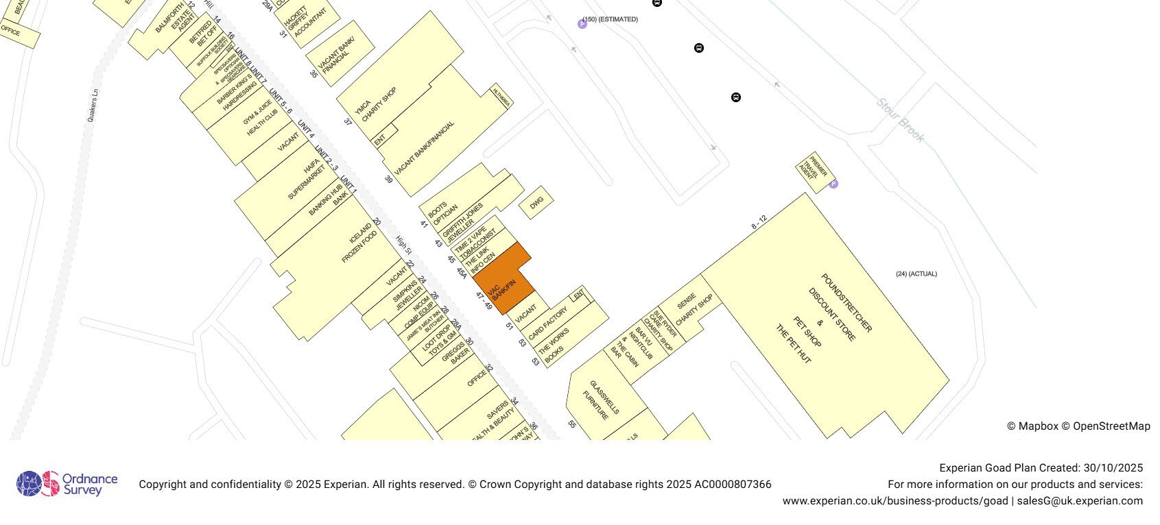 47-49 High St, Haverhill à louer Plan cadastral- Image 1 de 2