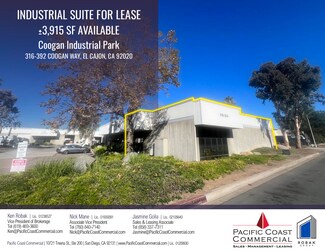 Plus de détails pour 316-392 Coogan Way, El Cajon, CA - Industriel à louer