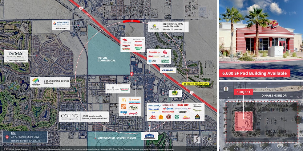 72797 Dinah Shore Dr, Rancho Mirage, CA for lease - Aerial - Image 2 of 2