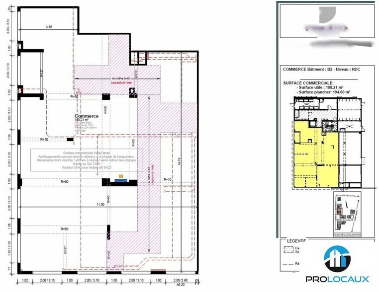Commerce de détail dans Grenoble à louer - Plan d’étage - Image 2 de 11