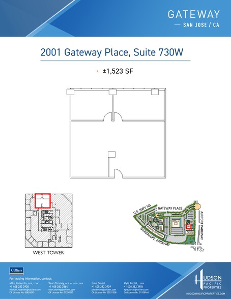 2001 Gateway Pl, San Jose, CA à louer - Plan de site - Image 2 de 2