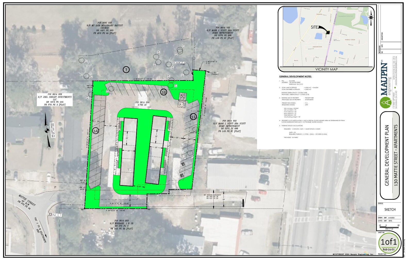 130 Mattie St, Hinesville, GA à vendre Plan de site- Image 1 de 5