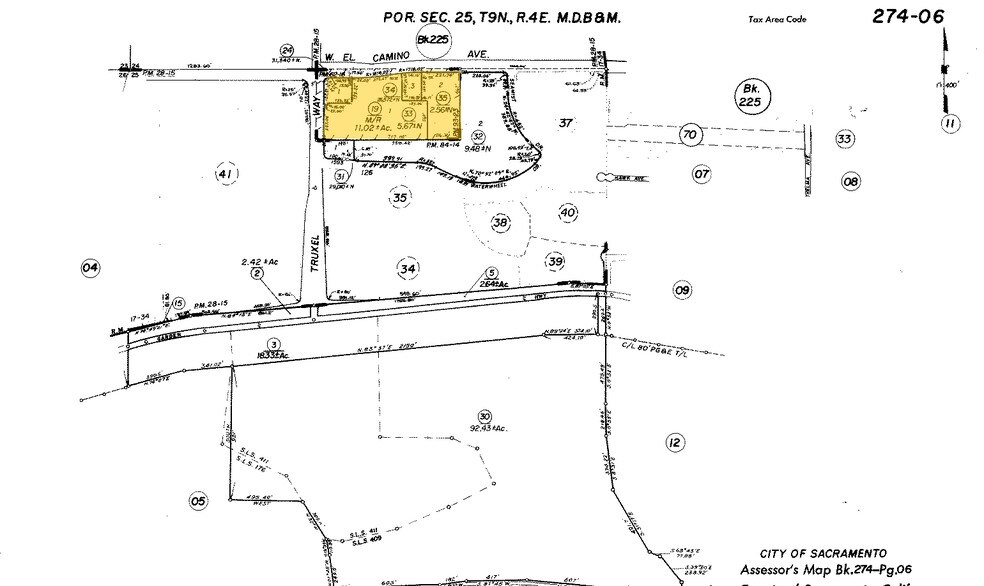 1532 W El Camino Ave, Sacramento, CA for sale - Plat Map - Image 3 of 3