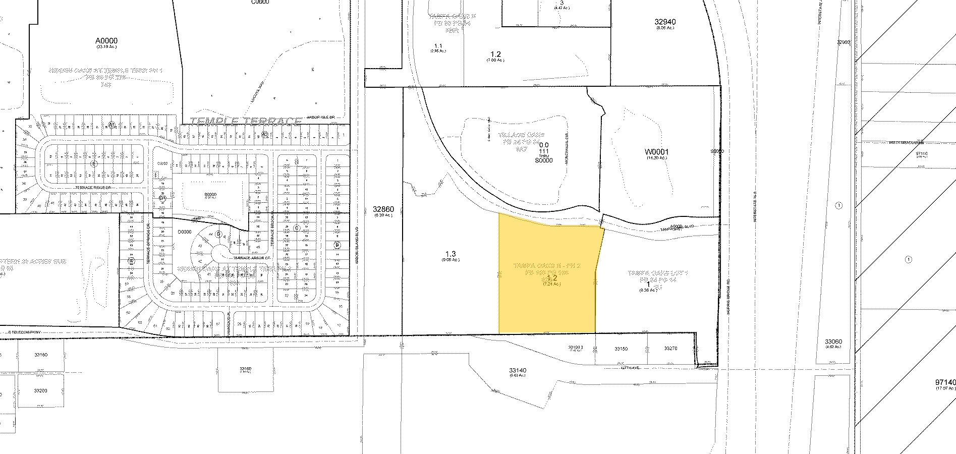 12906 Tampa Oaks Blvd, Temple Terrace, FL à vendre Plan cadastral- Image 1 de 1