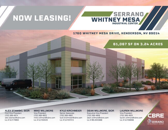 Plus de détails pour 1760 Whitney Mesa Dr, Henderson, NV - Industriel à louer