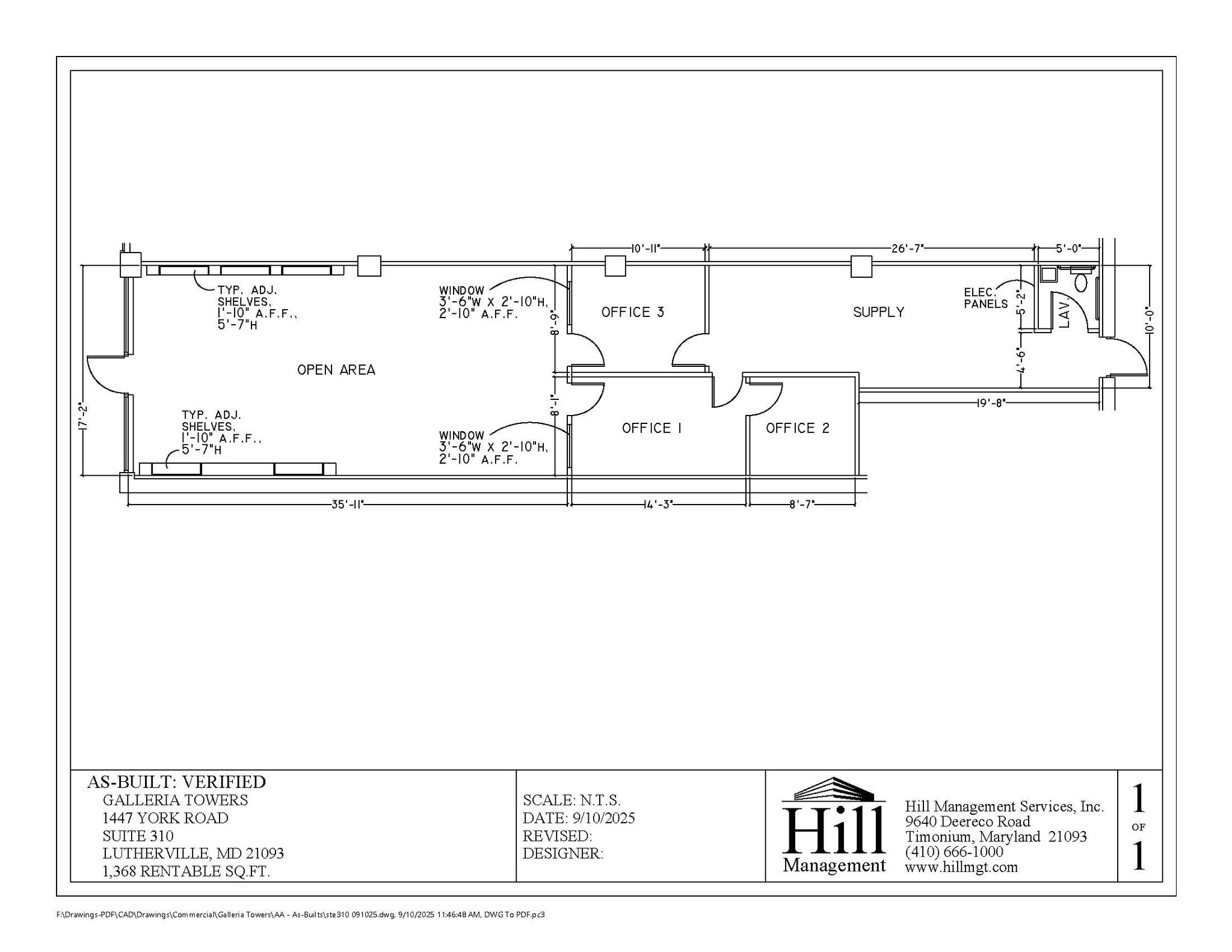 1447 York Rd, Lutherville, MD for lease Floor Plan- Image 1 of 1