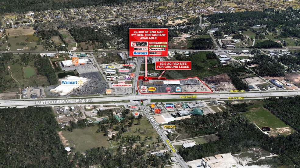 23741 US Hwy 59 N Hwy, Porter, TX for lease - Aerial - Image 1 of 4