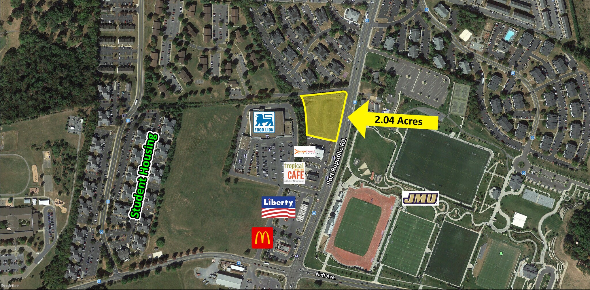 1001 Port Republic Rd, Harrisonburg, VA à vendre Aérien- Image 1 de 8