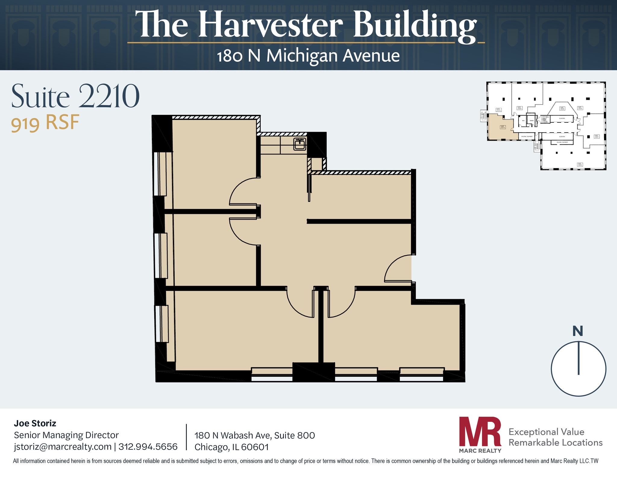 180 N Michigan Ave, Chicago, IL à louer Plan d’étage- Image 1 de 7