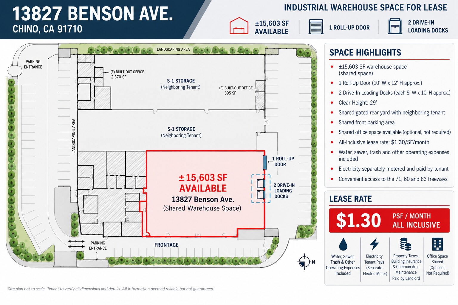 13827 Benson Ave, Chino, CA à louer Plan d’étage- Image 1 de 7