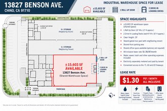 13827 Benson Ave, Chino, CA à louer Plan d’étage- Image 1 de 7