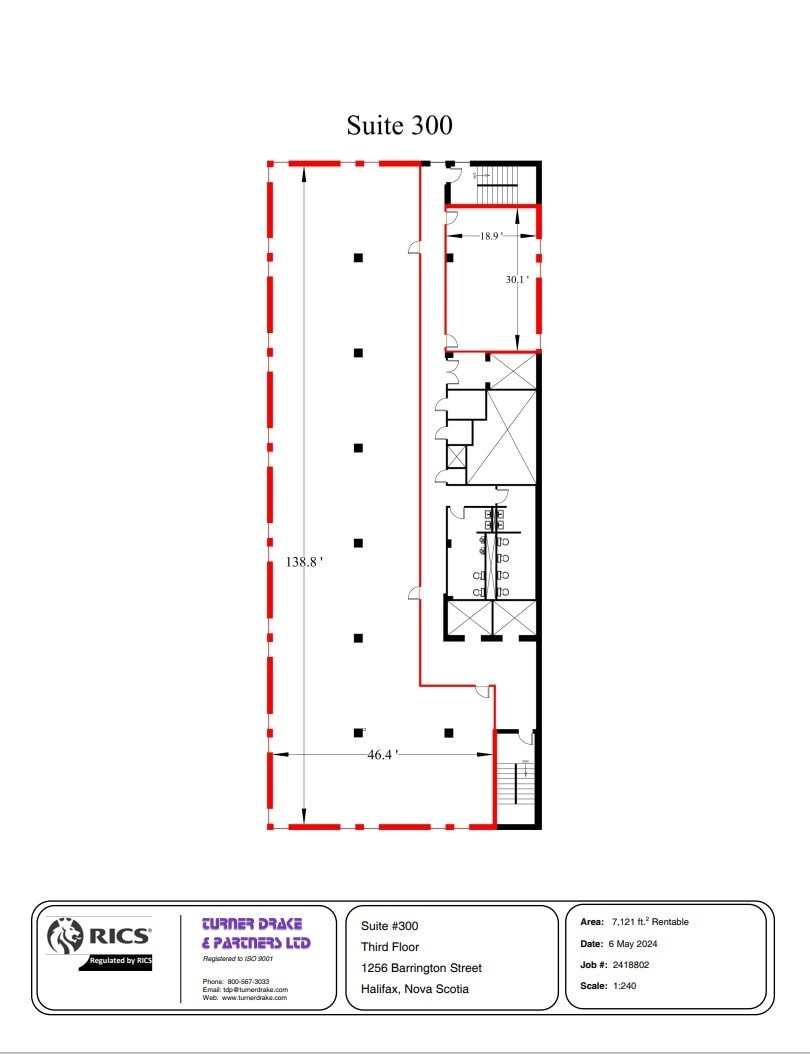 1256 Barrington St, Halifax, NS à louer Plan d’étage- Image 1 de 1