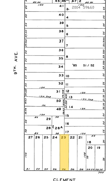 726-728 Clement St, San Francisco, CA à louer - Plan cadastral - Image 2 de 13