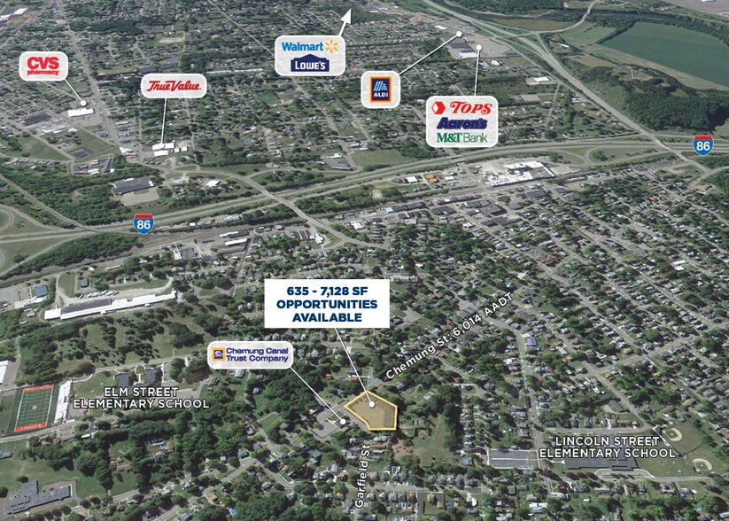 1 Garfield St, Waverly, NY à louer - Aérien - Image 2 de 2