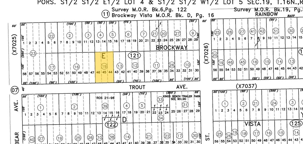 8489 Trout Ave, Kings Beach, CA à vendre - Plan cadastral - Image 2 de 6