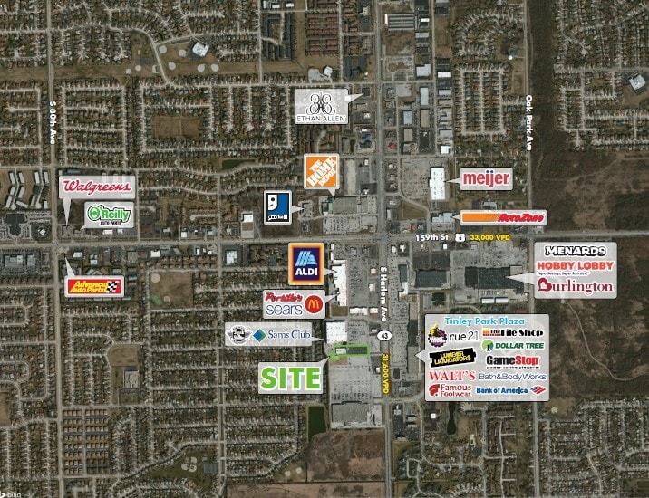 16300 Harlem Ave, Tinley Park, IL à louer - Aérien - Image 3 de 4