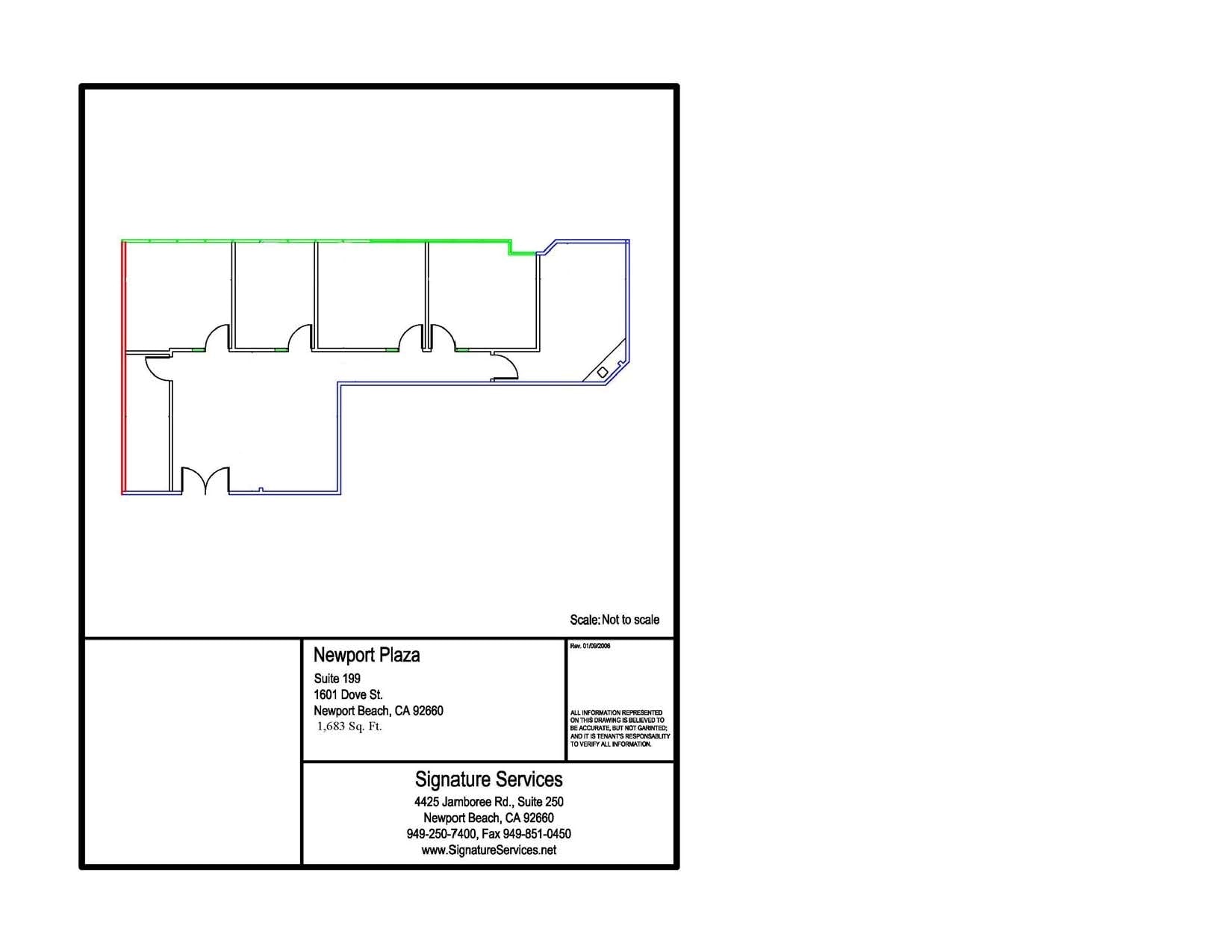 1601 Dove St, Newport Beach, CA for lease Floor Plan- Image 1 of 1