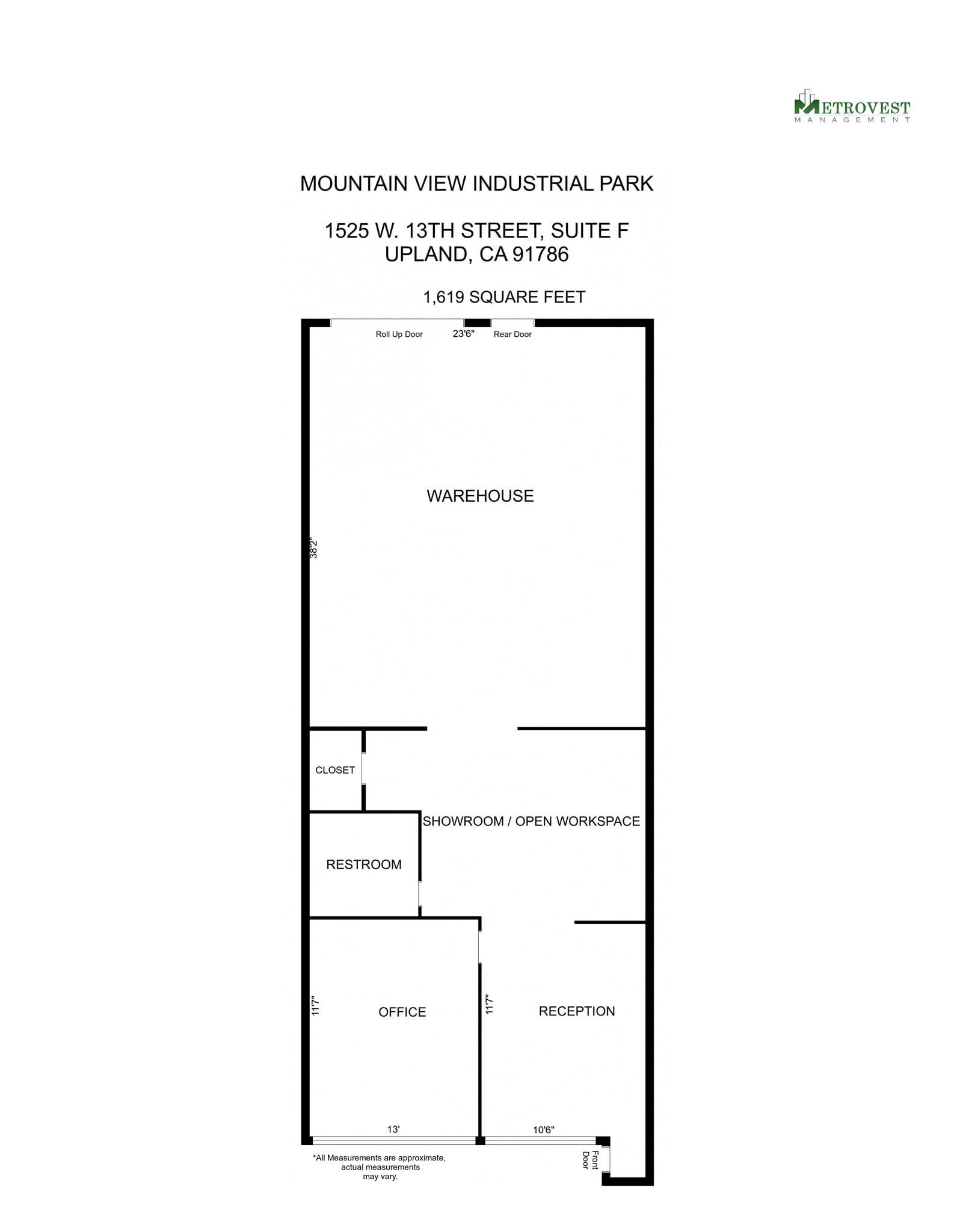 1525 W 13th St, Upland, CA for lease Floor Plan- Image 1 of 1