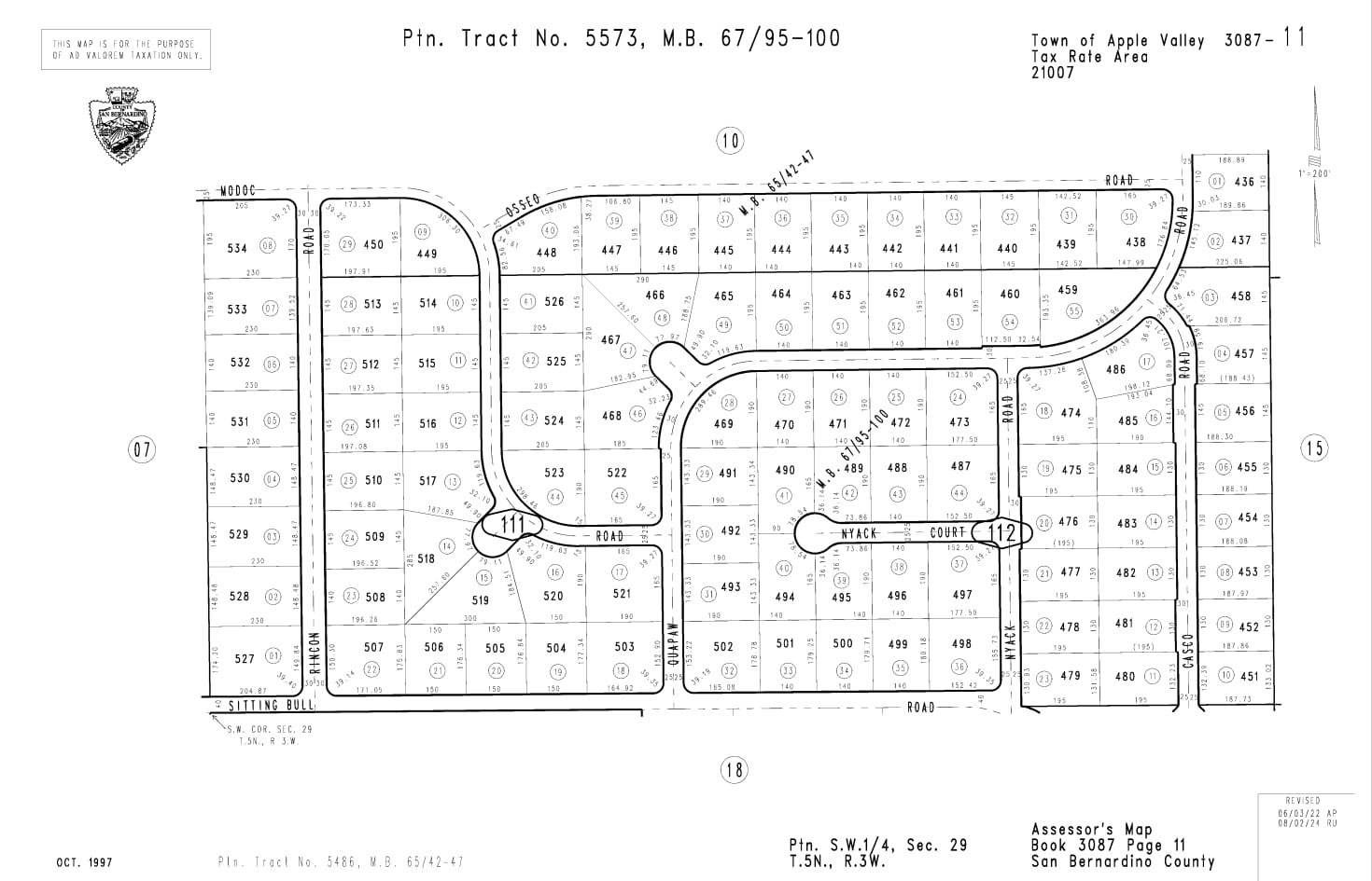 0 Rincon Rd, Apple Valley, CA for sale Plat Map- Image 1 of 2