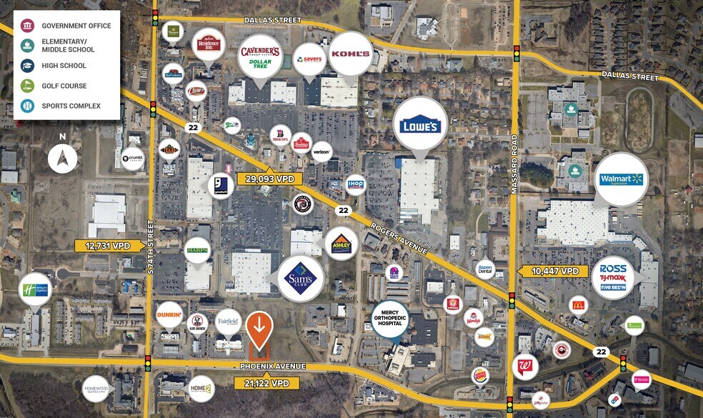 7715 Phoenix Ave, Fort Smith, AR à vendre - Aérien - Image 3 de 3