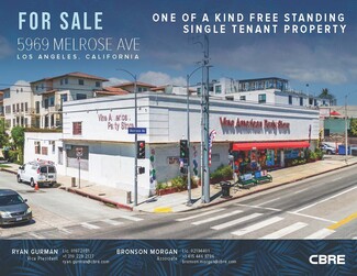 Plus de détails pour 5969 Melrose Ave, Los Angeles, CA - Vente au détail à vendre