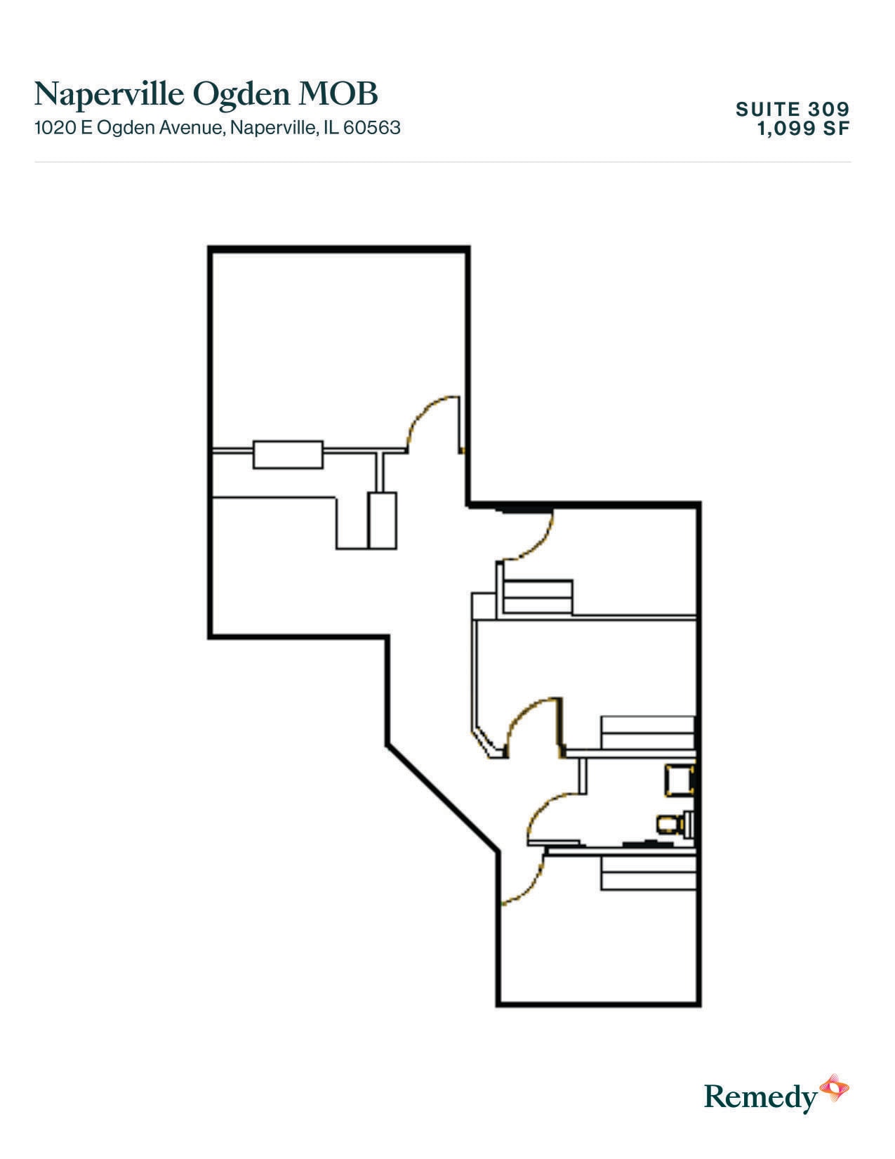 1020 E Ogden Ave, Naperville, IL for lease Floor Plan- Image 1 of 1