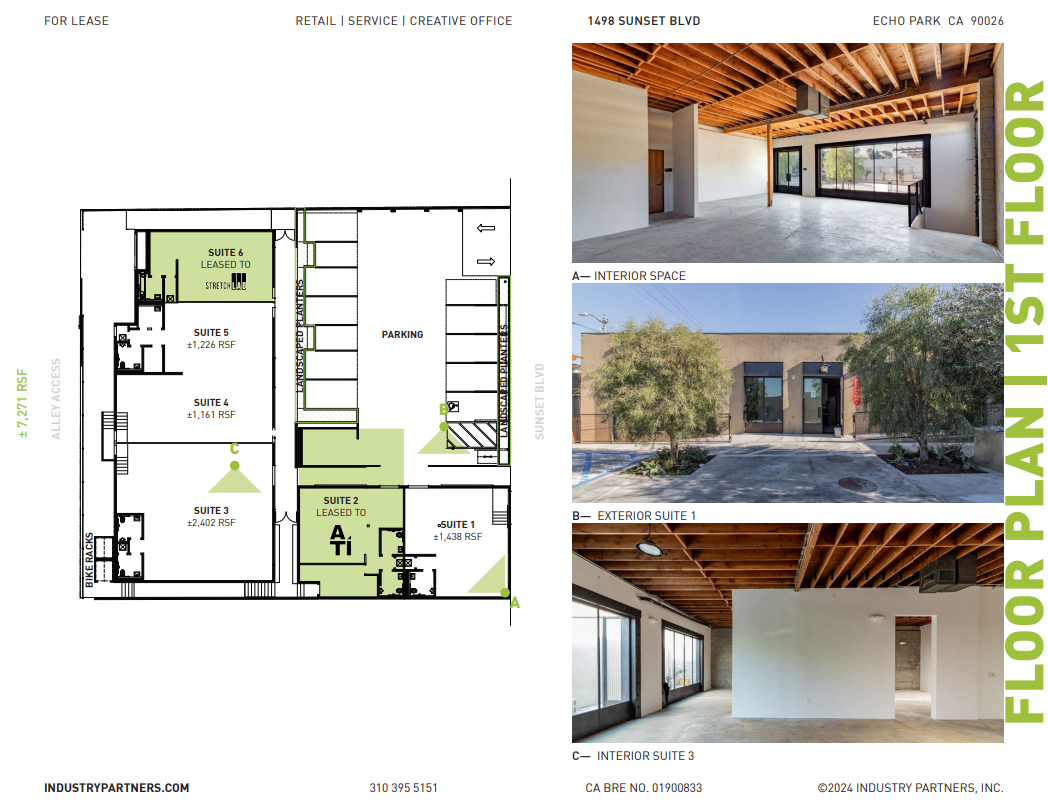 1498 W Sunset, Los Angeles, CA à louer Plan d  tage- Image 1 de 1