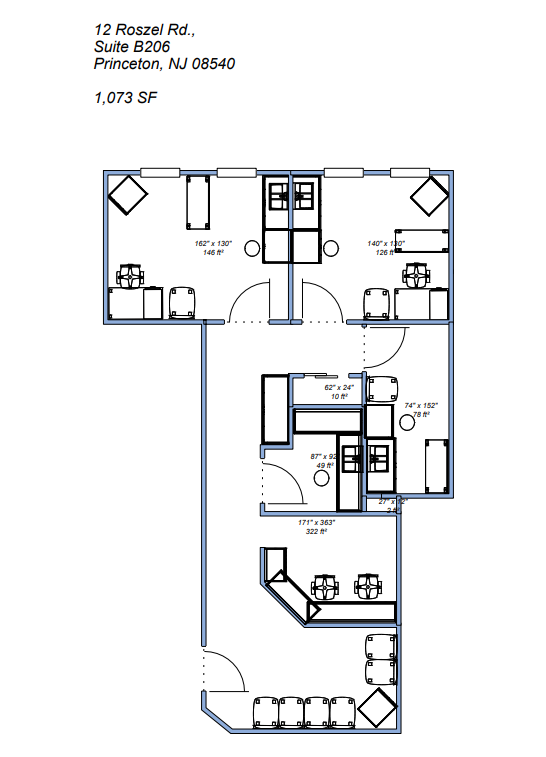 12 Roszel Rd, Princeton, NJ 08540 - Unit B-203 -  - Floor Plan - Image 1 of 1