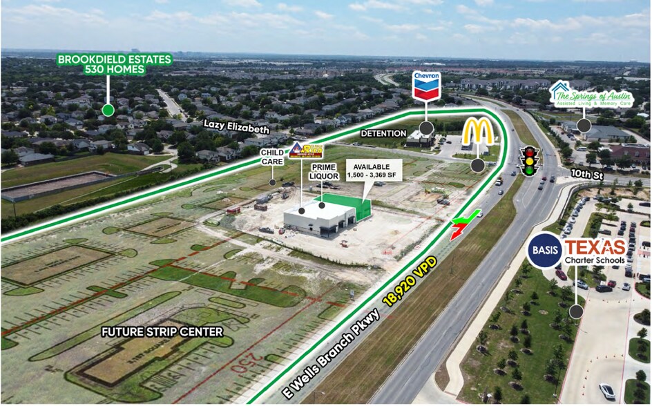 1305 E Wells Branch Pky, Pflugerville, TX à louer - Photo du bâtiment - Image 3 de 6