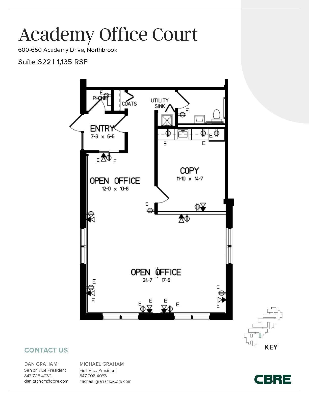 600-650 Academy Dr, Northbrook, IL à louer Plan d’étage- Image 1 de 1