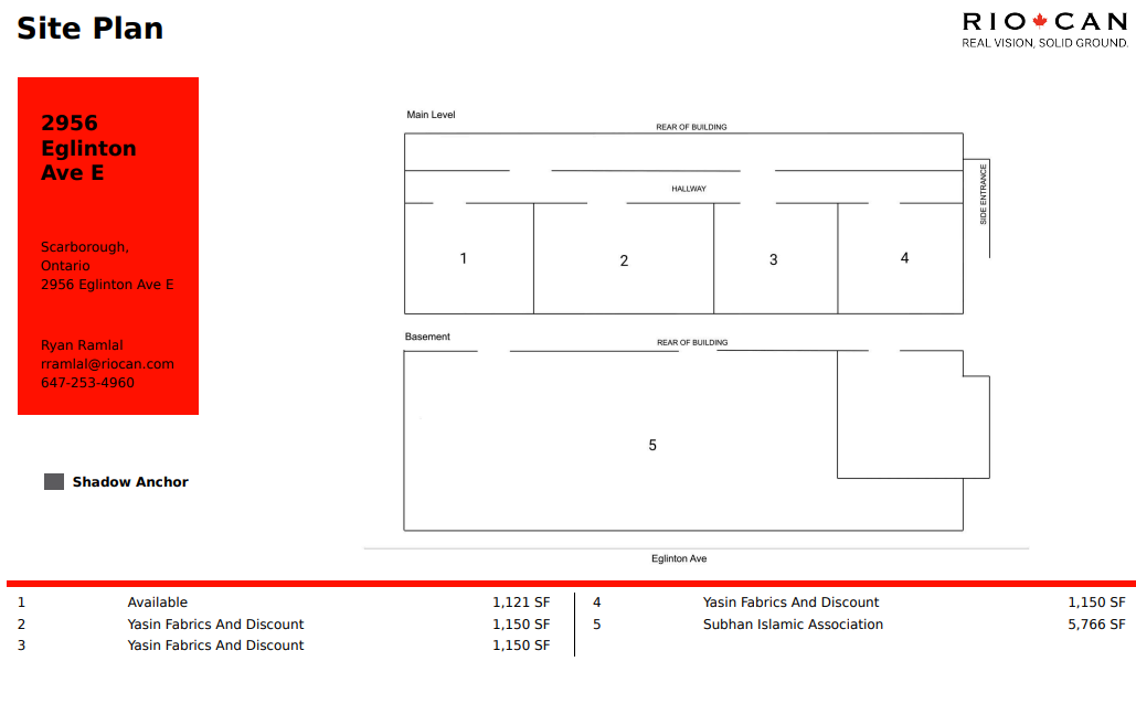 2956 Eglinton Ave E, Toronto, ON for lease Site Plan- Image 1 of 1