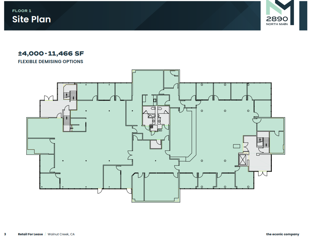 2890 N Main St, Walnut Creek, CA for lease Floor Plan- Image 1 of 1