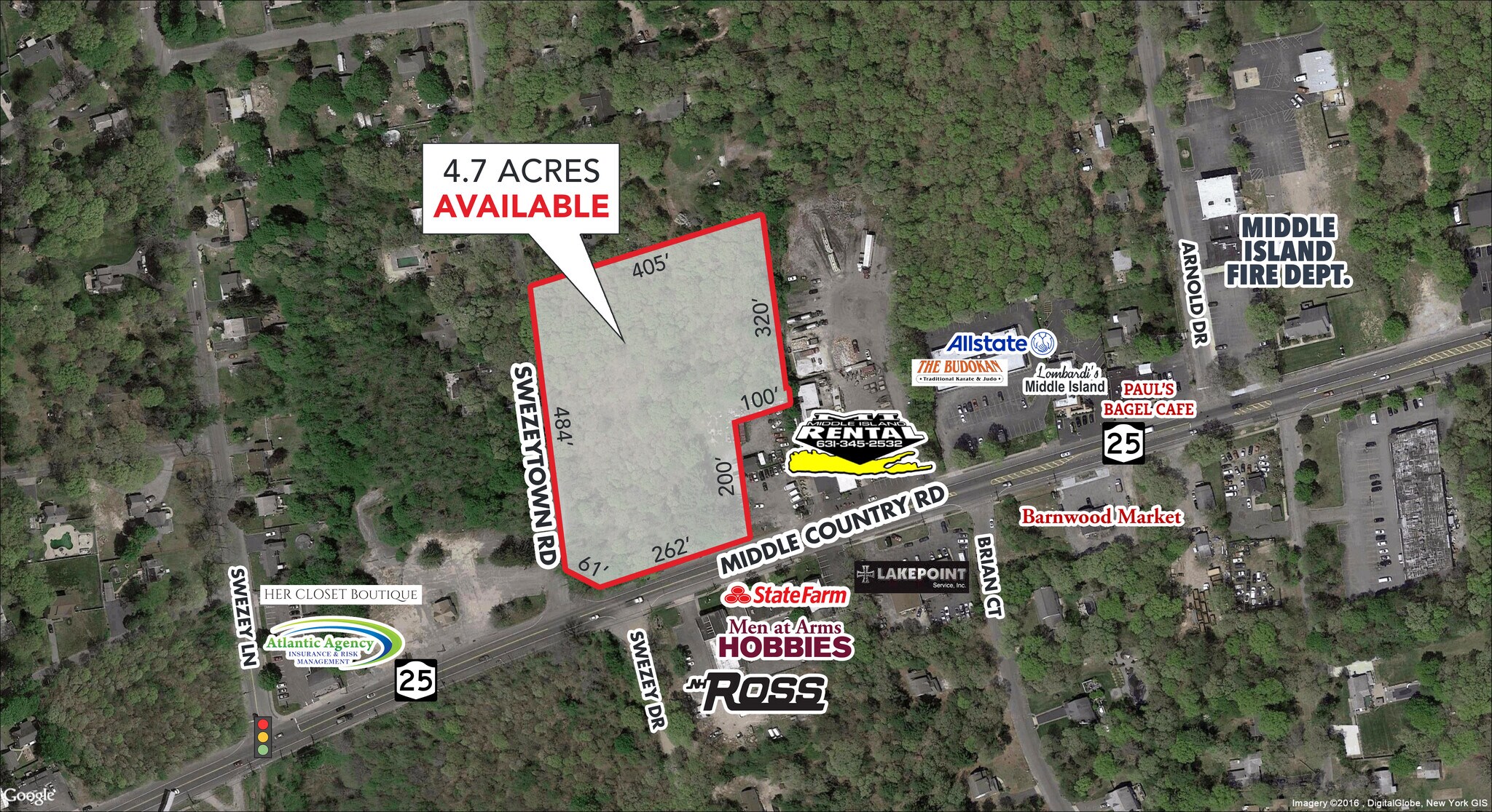 Middle Country Rd, Middle Island, NY à vendre Aérien- Image 1 de 1