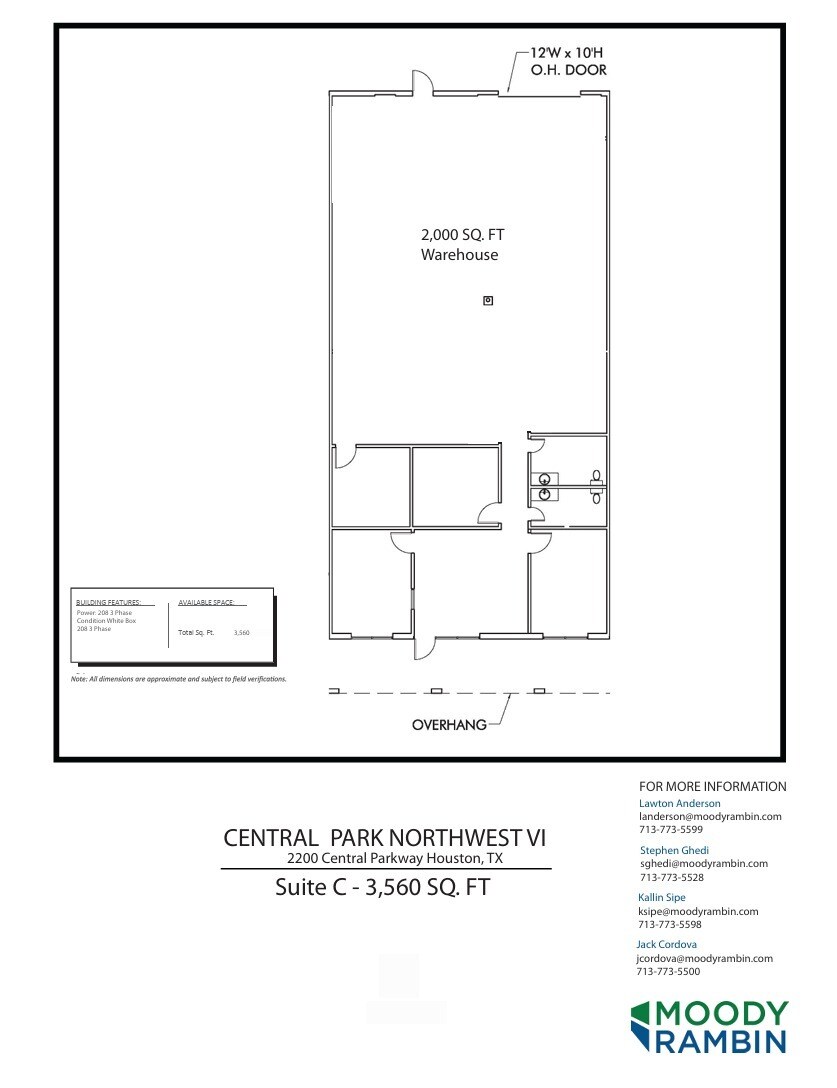 2501 Central Pky, Houston, TX à louer Plan d’étage- Image 1 de 1