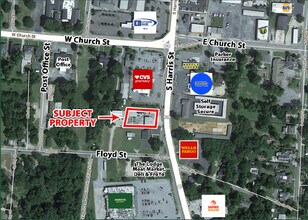 214 S Harris St, Sandersville, GA - AERIAL  map view