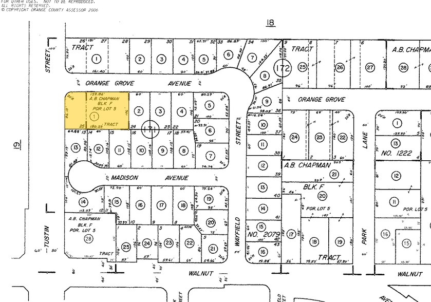 565 N Tustin St, Orange, CA à vendre - Plan cadastral - Image 1 de 1