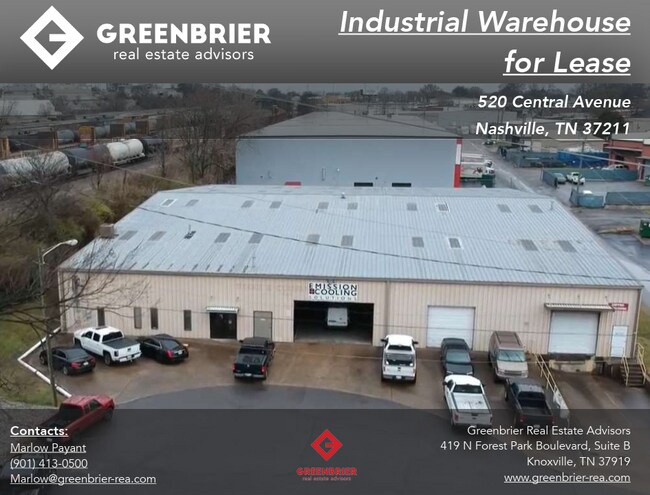 Plus de détails pour 520 Central Ave, Nashville, TN - Industriel à louer