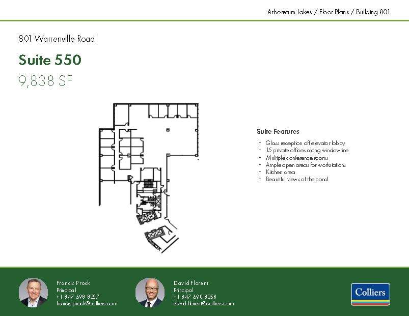 801 Warrenville Rd, Lisle, IL à louer Plan d’étage- Image 1 de 1