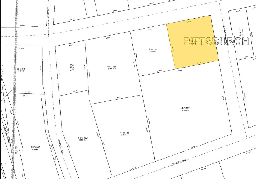 4764 Baum Blvd, Pittsburgh, PA for lease - Plat Map - Image 2 of 6