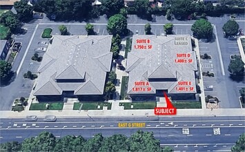 1455 E G St, Oakdale, CA - Aérien Vue de la carte
