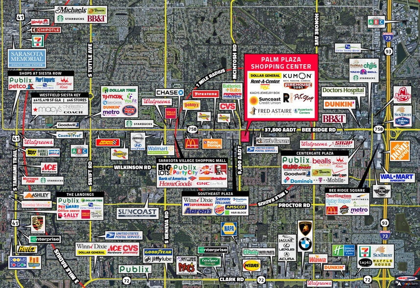 4400 Bee Ridge Rd, Sarasota, FL for lease - Aerial - Image 2 of 43