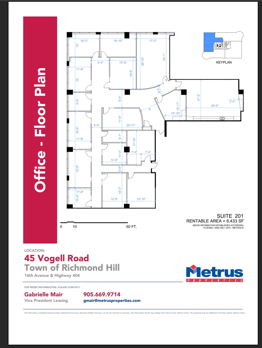 45 Vogell Rd, Richmond Hill, ON à louer Plan d’étage- Image 1 de 1