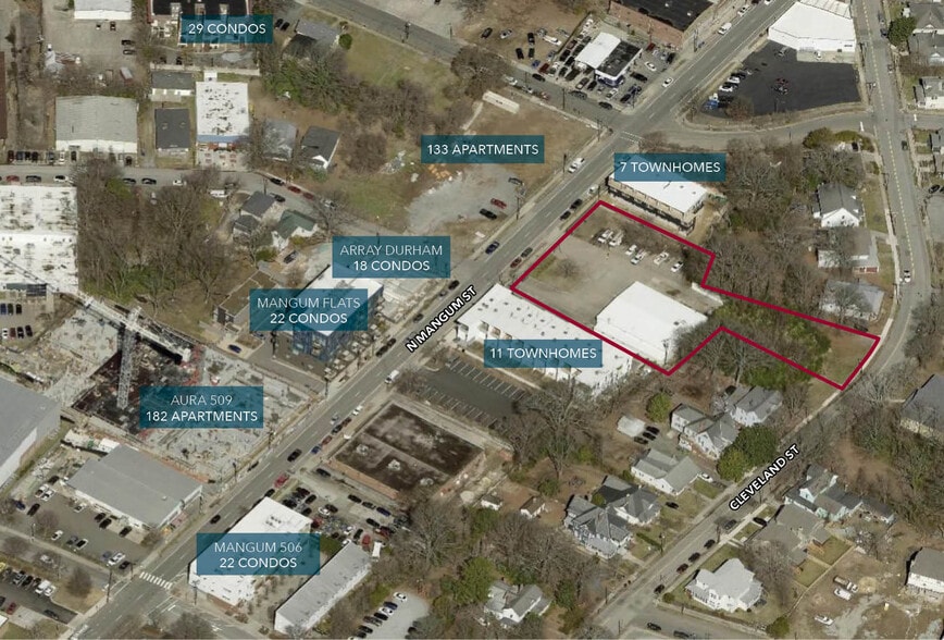 602 N Mangum St, Durham, NC for sale - Aerial - Image 2 of 4