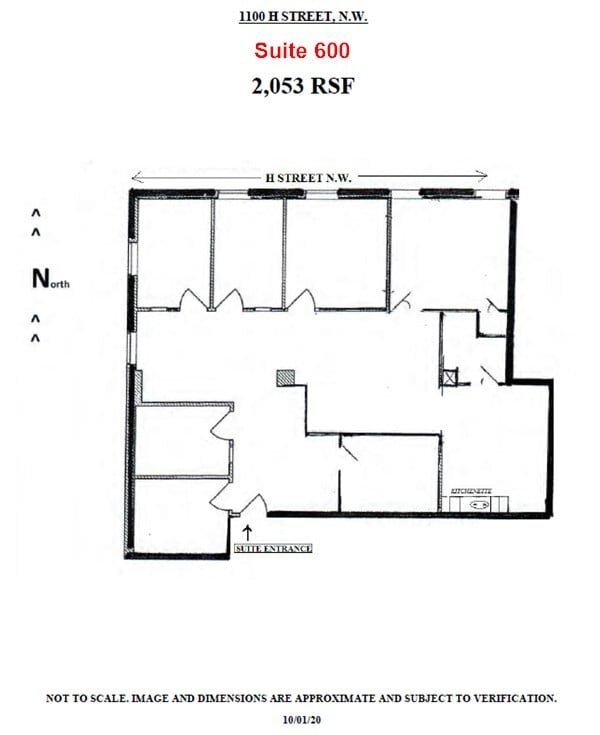 1100 H St NW, Washington, DC à louer Plan d’étage- Image 1 de 11