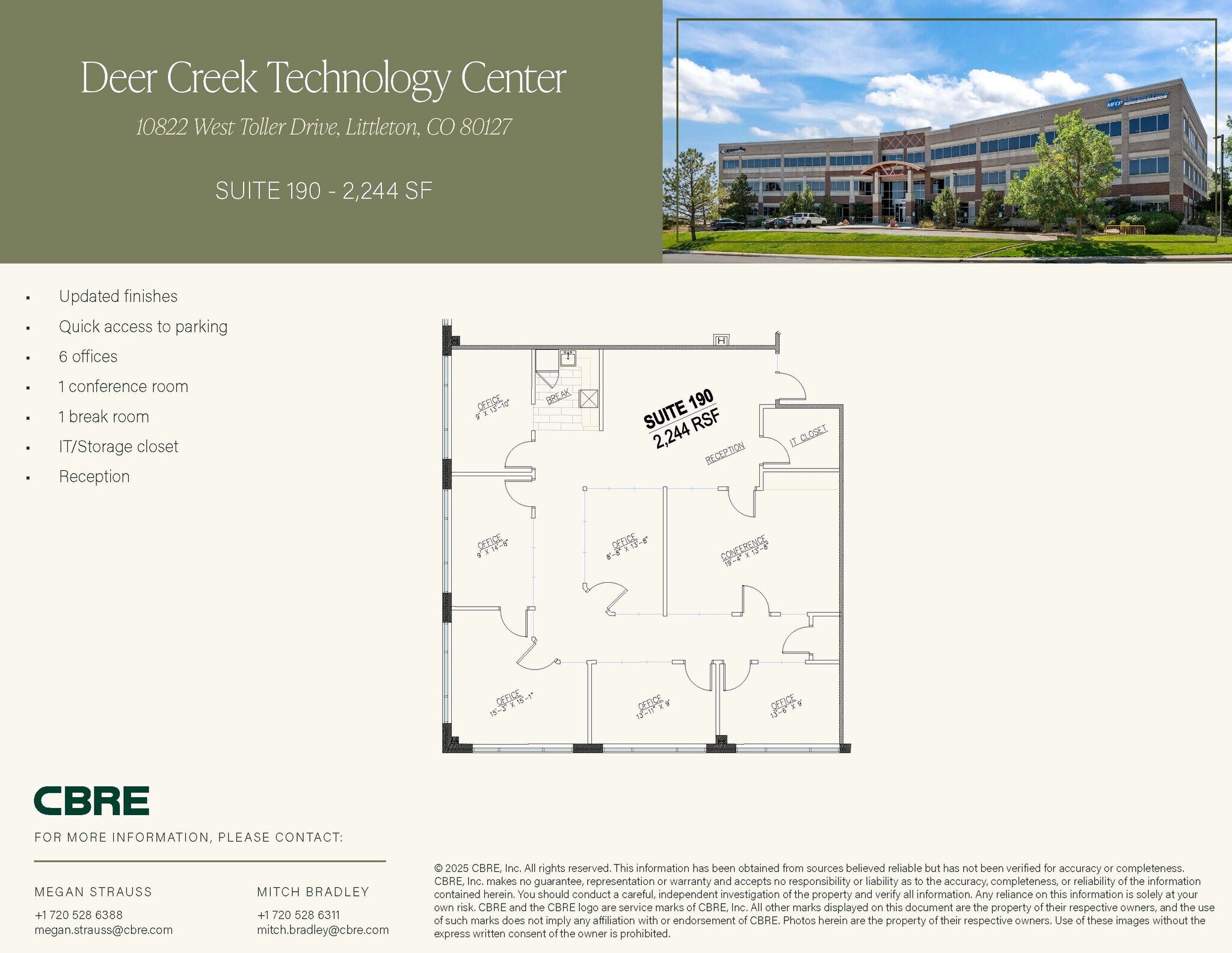 10822 W Toller Dr, Littleton, CO à louer Plan d’étage- Image 1 de 1