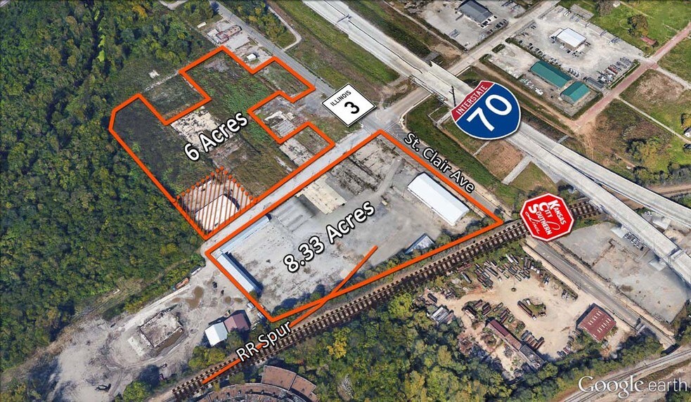 104 St. Clair Ave, East Saint Louis, IL à louer - Aérien - Image 1 de 2